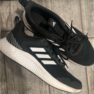 Adidas Men's Black and White Running Shoes